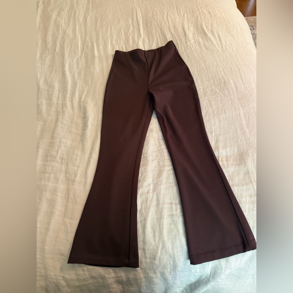 H&M Burgundy Flare Pants